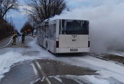 Pożar miejskiego autobusu w Skarżysku-Kamiennej. Autobus doszczętnie spłonął