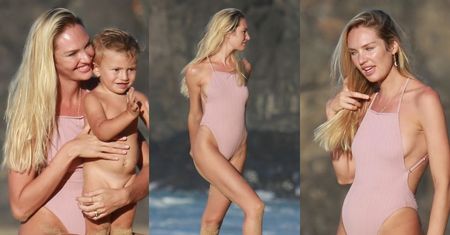 "Aniołek" Victoria's Secret chwali się ciążowym brzuszkiem na plaży w Brazylii (ZDJĘCIA)