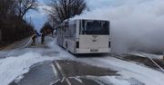 Pożar miejskiego autobusu w Skarżysku-Kamiennej. Autobus doszczętnie spłonął