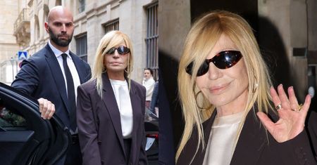 Donatella Versace i jej wyprasowane lico kroczą na paryską imprezę YSL. Wygląda coraz młodziej?