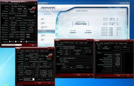 wydajność karty graficznej AMD Radeon HD 7970 w benchamrku 3DMark Vantage