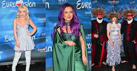 Gwiazdy meldują się na eurowizyjnej ściance: Daria Marx, Sonia Maselik niczym Sabrina Carpenter, bosonodzy Chrust...