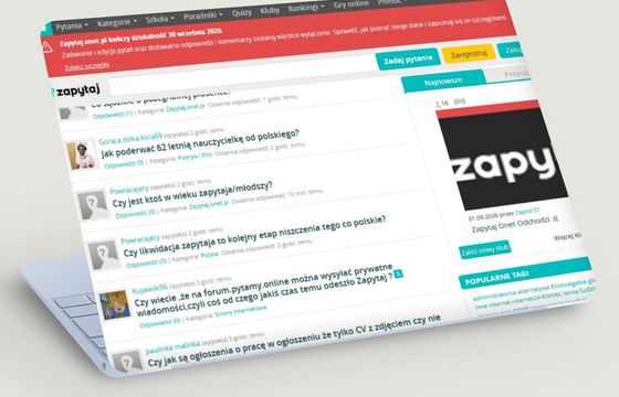 Onet zamyka witrynę z pytaniami i odpowiedziami. Tak traciła użytkowników