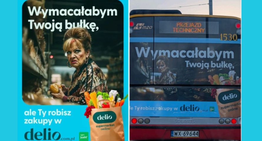"Wymacałabym Twoją bułkę" na plakatach marketu delio. Burza w komentarzach