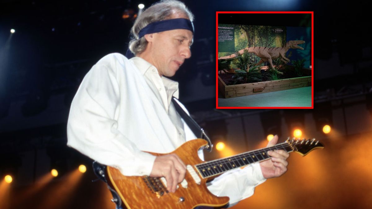 Mark Knopfler i "jego" dinozaur