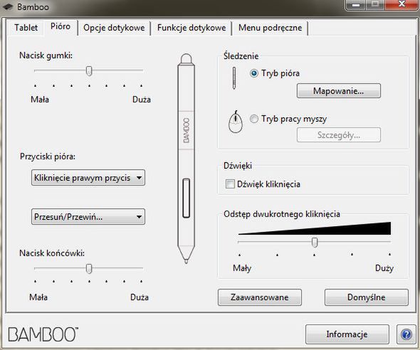 Panel konfiguracyjny - zakładka 2.