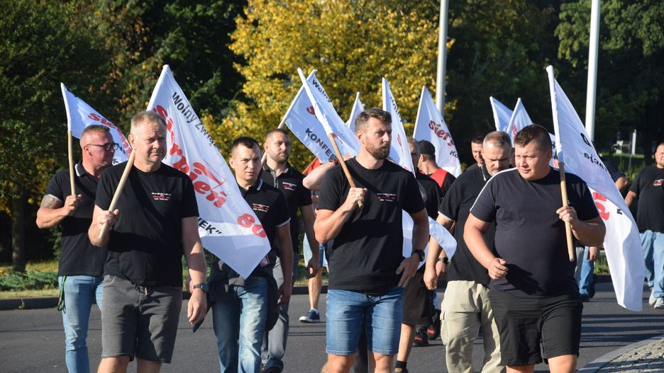 Protest WZZ &#34;Sierpień 80&#34; w Jastrzębiu