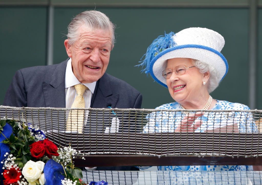 Sir Michael Oswald i Elżbieta II w 2016 r.