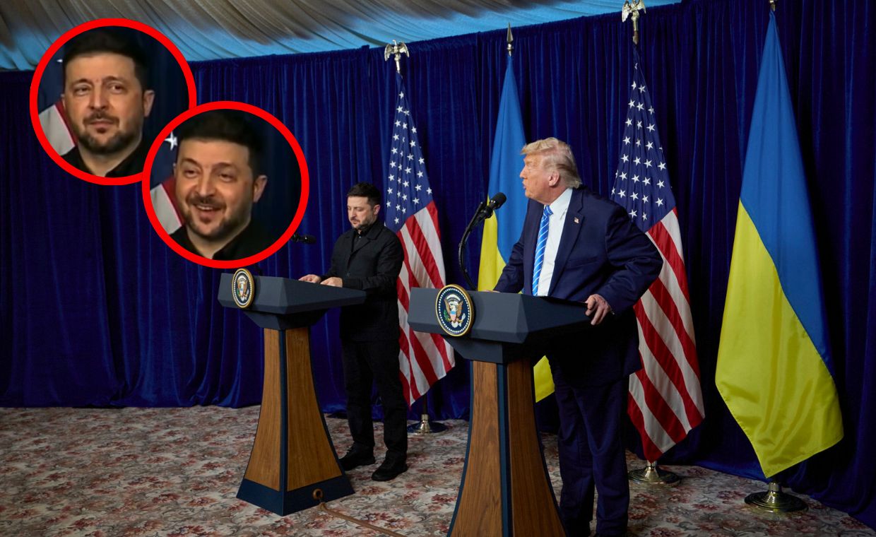 wiadomości,aktualności,WP Wiadomości Trump: Rosja chce sukcesu Ukrainy. Internet komentuje minę Zełenskiego