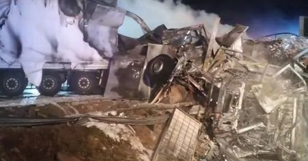 Lublin. Makabryczny wypadek na obwodnicy. Kierowca spłonął