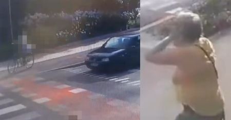Rowerzystka była o krok od tragedii. Policja pokazała nagranie