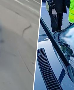 Brawura 18-latka za kierownicą bmw. Moment potrącenia rowerzysty