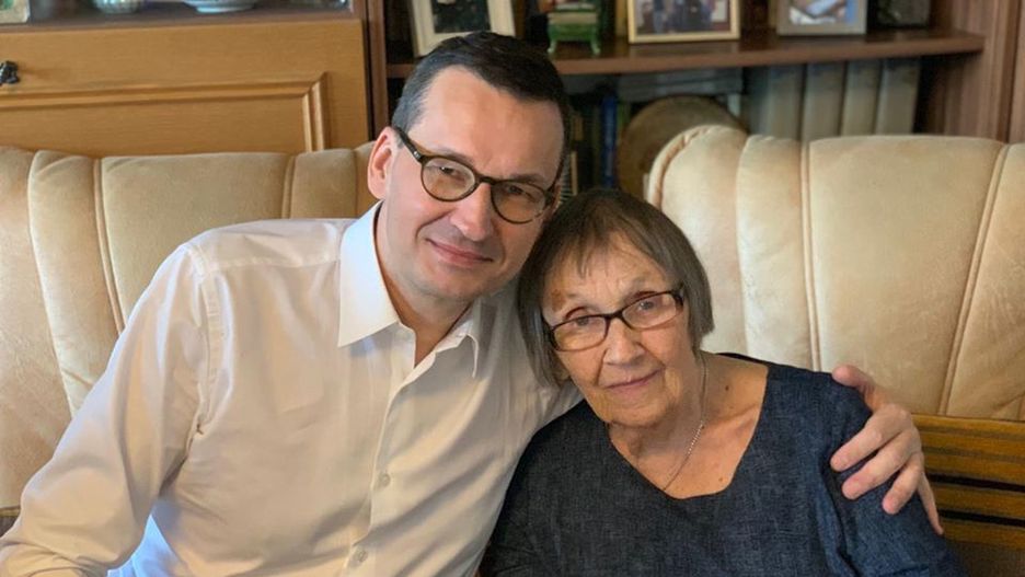 Premier Mateusz Morawiecki z matką Jadwigą