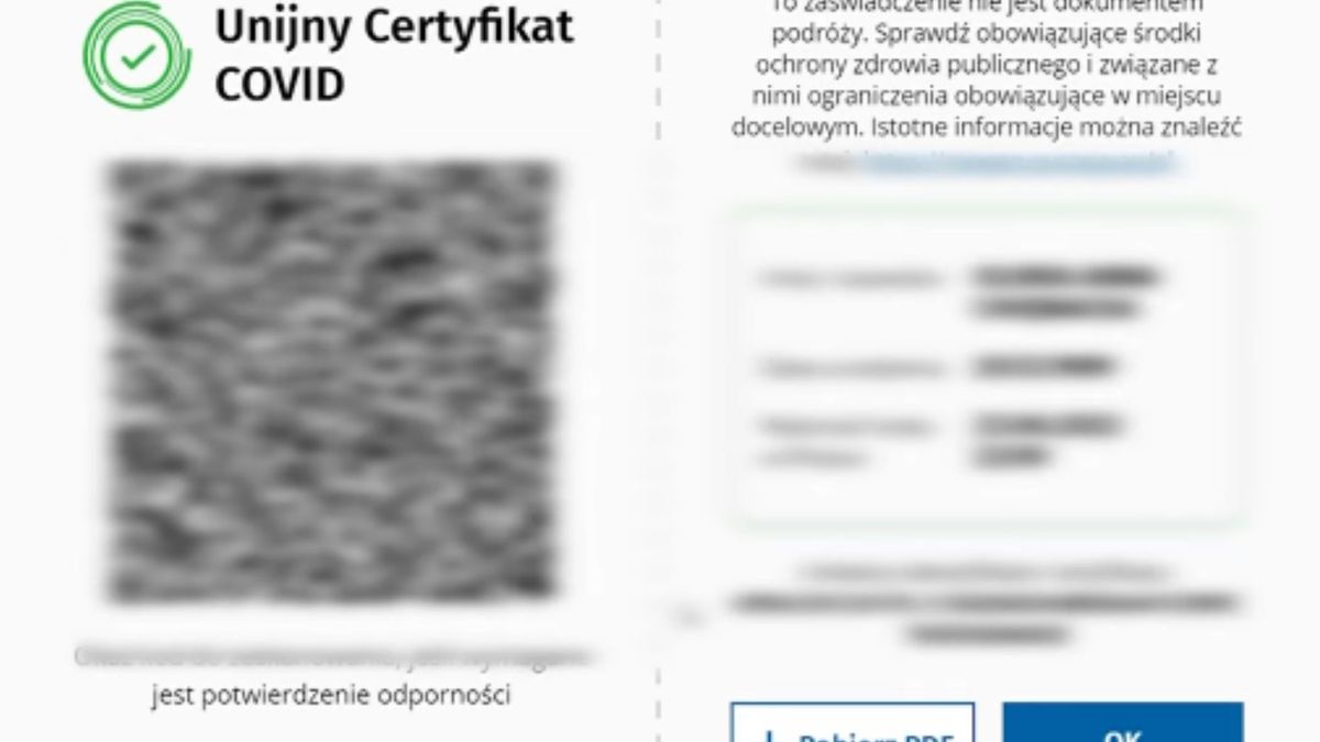 certyfikat covid