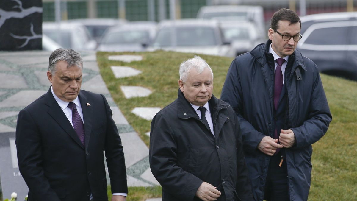 Jarosław Kaczyński, Mateusz Morawiecki i Viktor Orban
