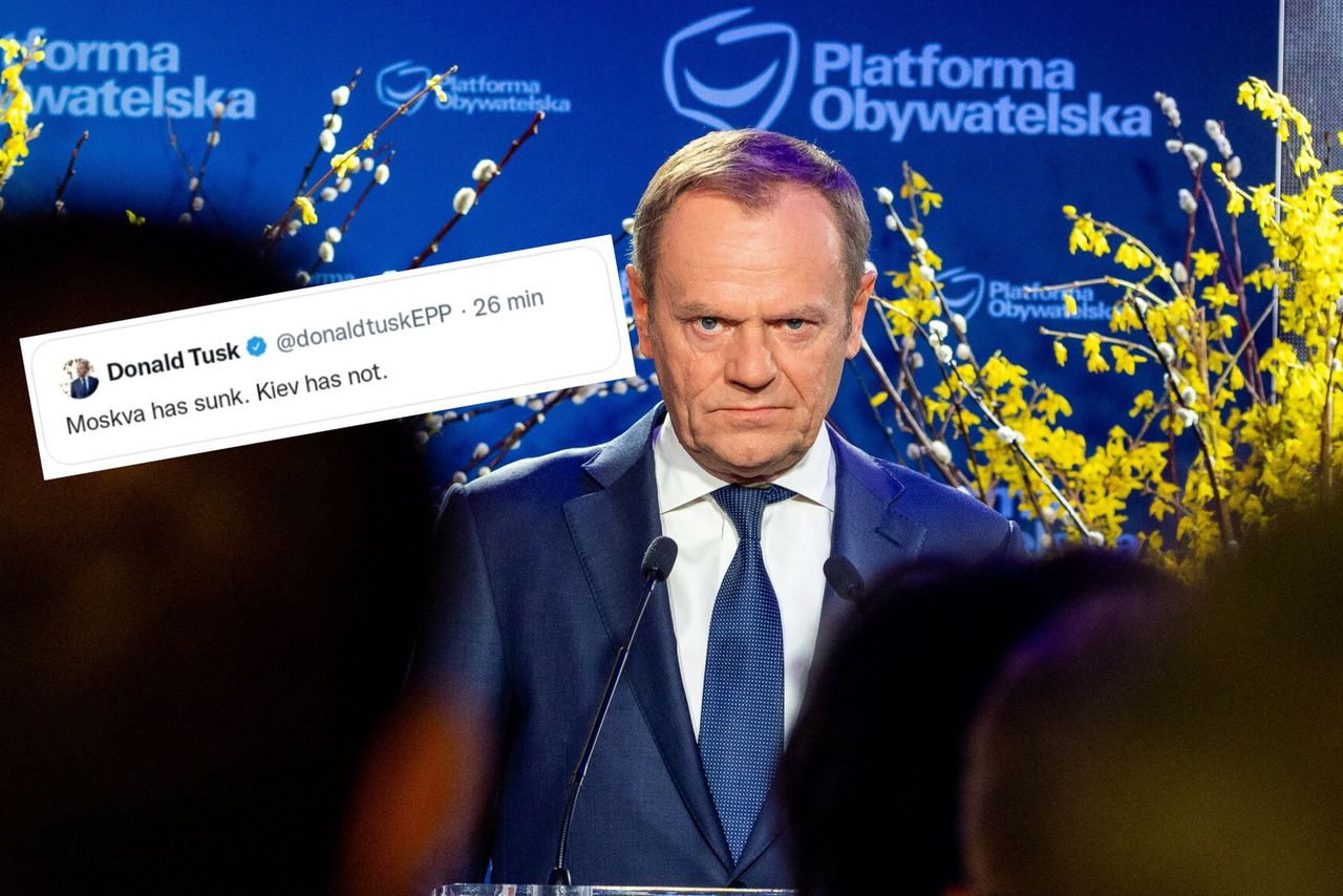 Donald Tusk i pierwotna wersja jego wpisu 