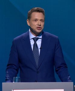 Kolejne pytanie i znów to samo. Trzaskowski o Nawrockim