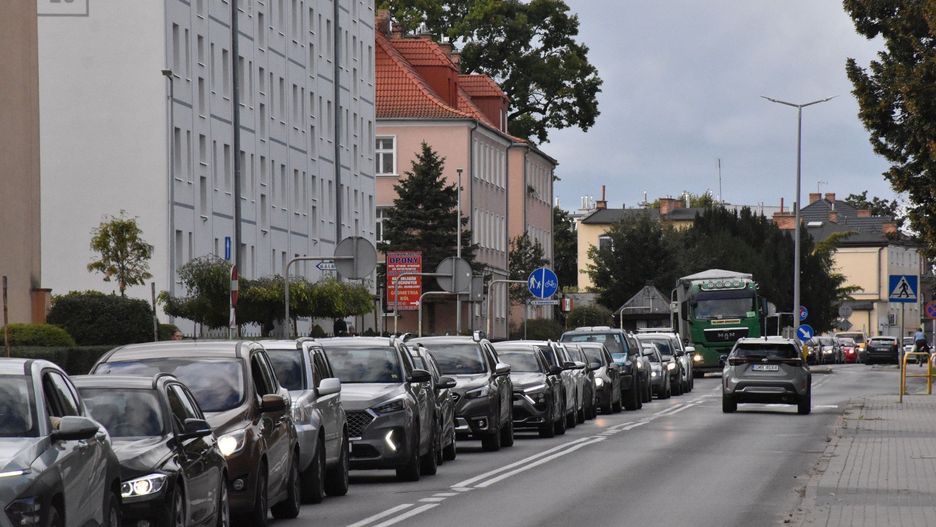 Korki na ulicach Malborka. Powodem przebudowa skrzyżowania