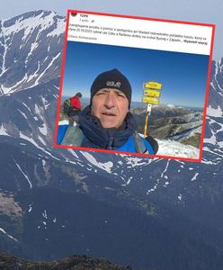 W Tatrach zaginął turysta. Ratownicy apelują o pomoc