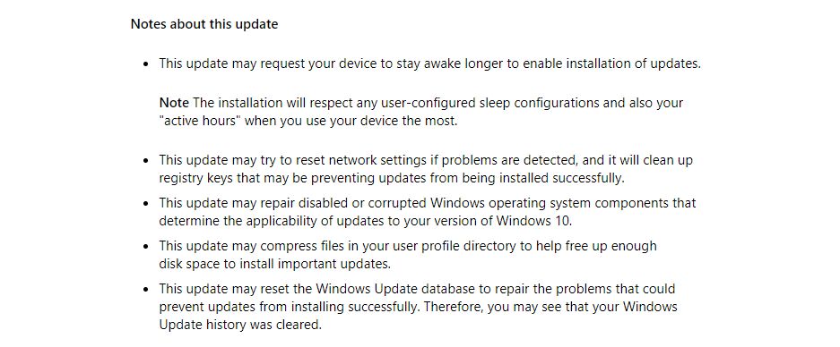 Wycinek opisu łatki KB4023057, źródło: Windows support.
