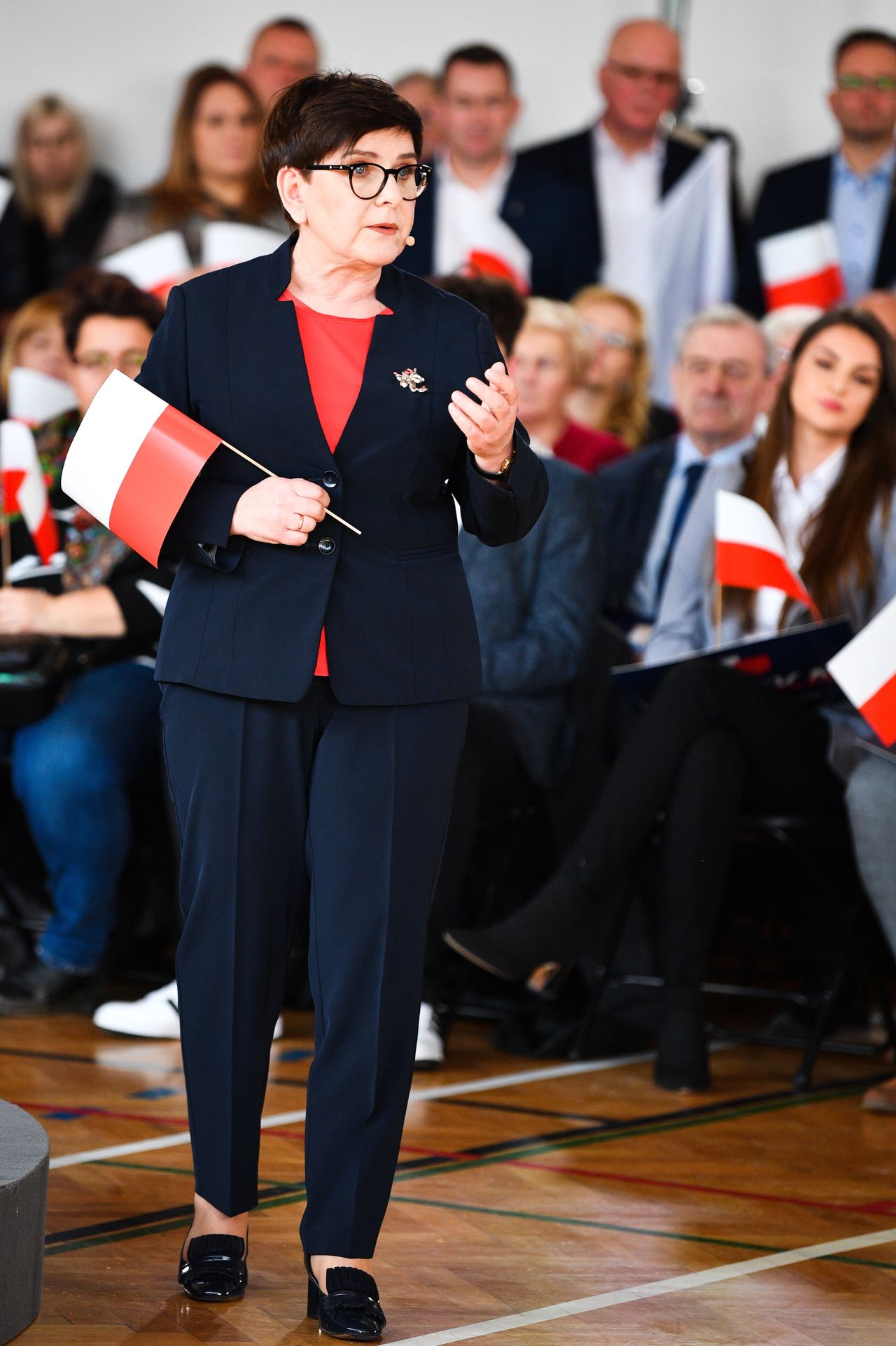 Beata Szydło podczas spotkania z wyborcami w Sandomierzu