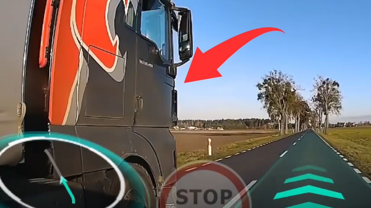  Kierowca ciężarówki próbował wyprzedzić