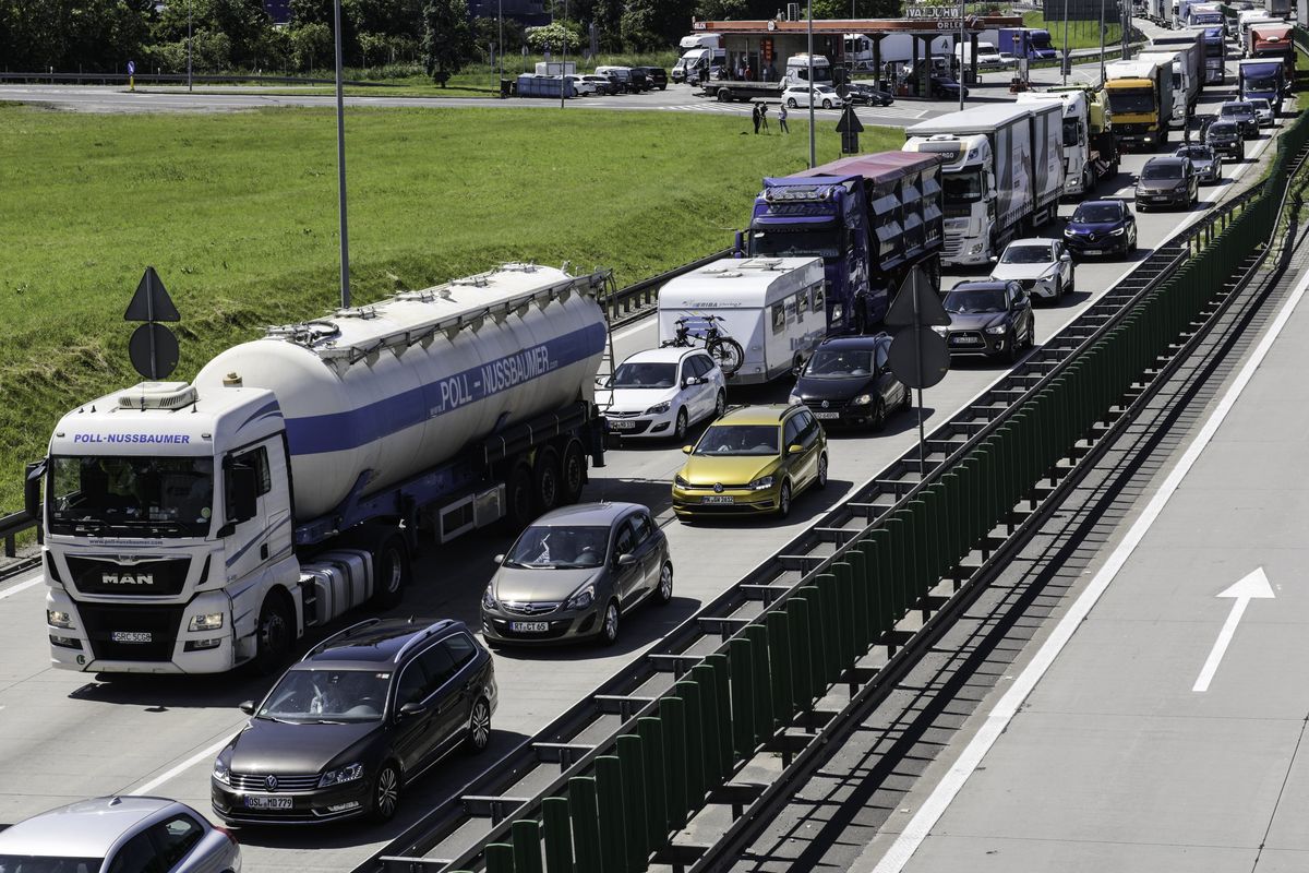 Autostrada A4. Po wypadku stworzył się gigantyczny korek