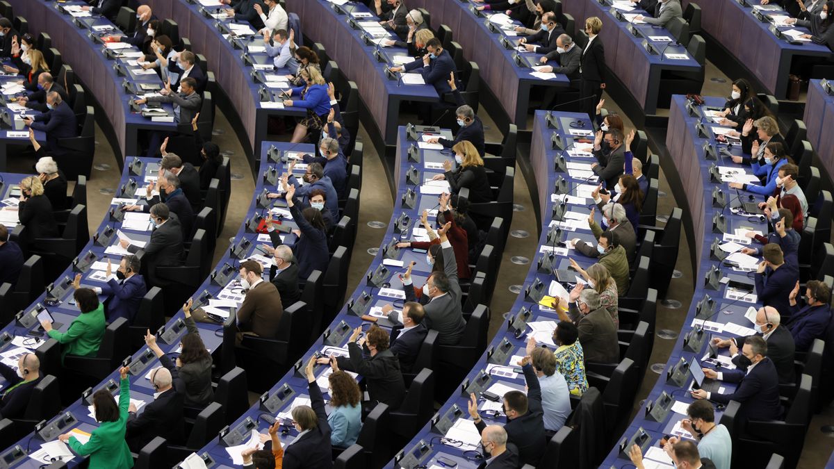 Na zdjęciu członkowie Parlamentu Europejskiego w trakcie posiedzenia