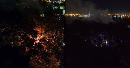 Nocny pożar samochodu na osiedlowym parkingu. „Ktoś podjechał, wybił szybę i wrzucił coś do środka”