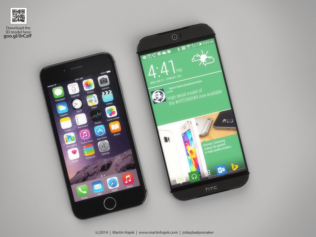 HTC One (M9), Galaxy S6 i iPhone 6 - porównanie renderów 18