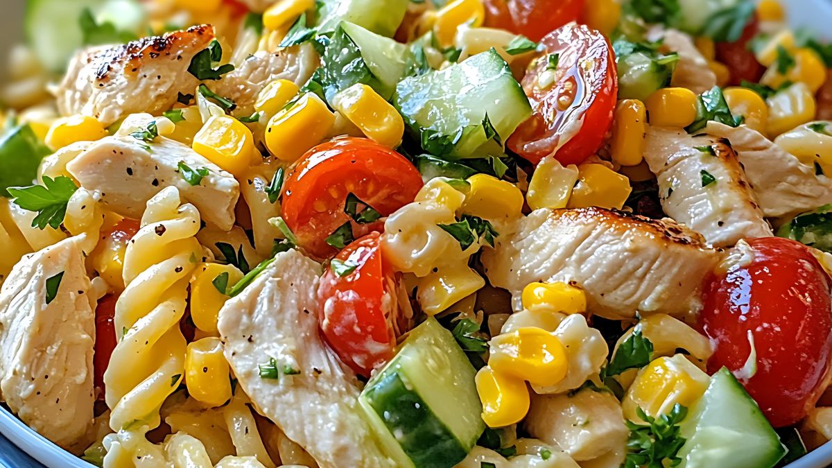 Sałatka makaronowa sprawdzi się na imprezę i na lunch