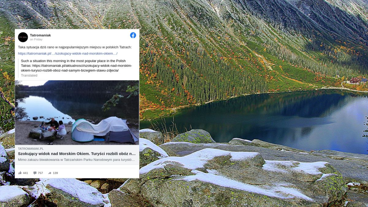 Szokujące obrazki nad Morskim Okiem