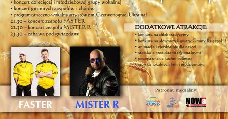 Dożynki Gminy Księżpol 2021. Wystąpią: Faster, Mister R