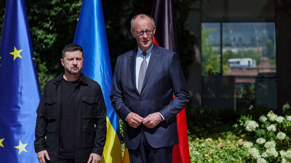 Wołodymyr Zełenski i Friedrich Merz