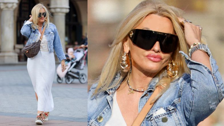 Dagmara Kaźmierska z "Królowych Życia" bawi się na krakowskim rynku