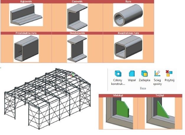 Konstrukcje spawane w ZW3D 2015. [źródło: 3D Master]