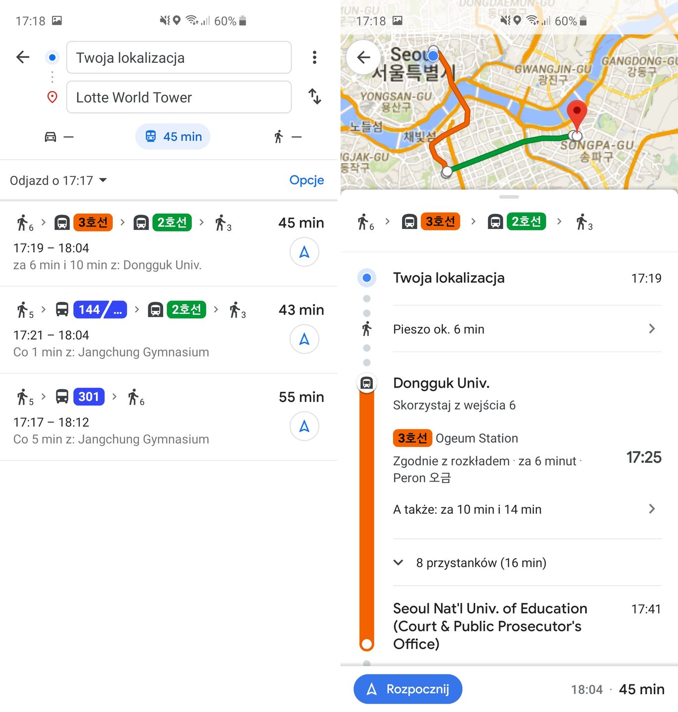 Dziwny przypadek Map Google w Korei Południowej. W żadnym innym kraju nie działają w tak pokręcony sposób 4