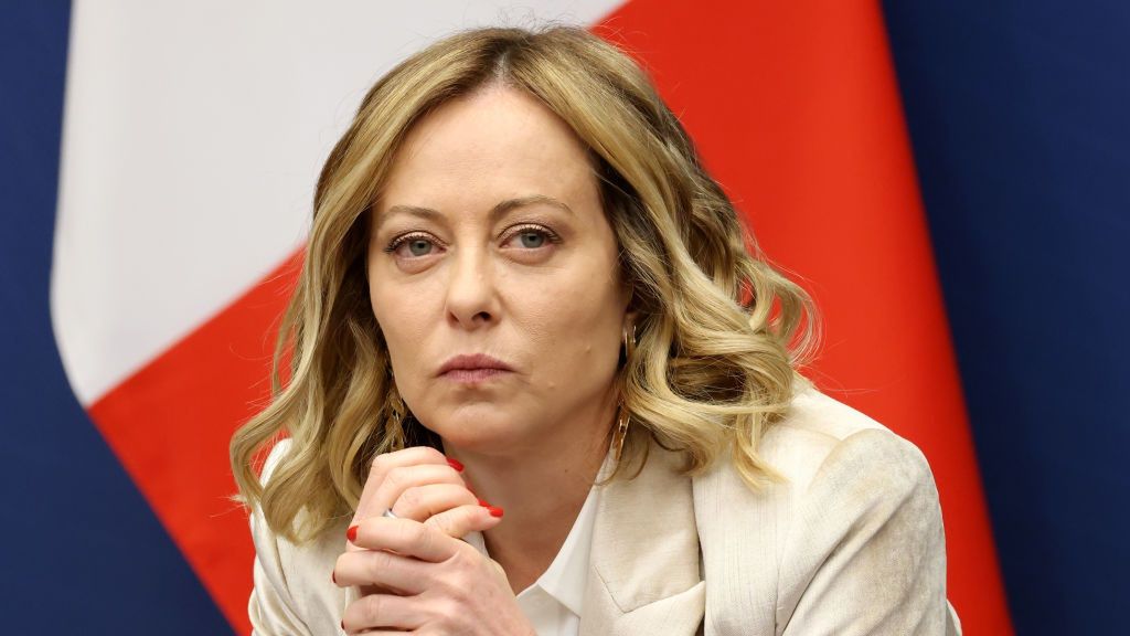 Italy's Prime Minister Giorgia Meloni Annual News Conference
Giorgia Meloni, Italy's prime minister, during the 2024 year-end news conference, in Rome, Italy, on Thursday, Jan. 9, 2025. Italy announced plans to sell up to 5.75 billion of bonds next week, after getting record orders in sales Wednesday that raised a combined 18 billion. Photographer: Alessia Pierdomenico/Bloomberg via Getty Images
Bloomberg
italy prime minister, emea, e.u., eu, media conference, european, rome, business news, italian, press, news conference, presser, media, euro members, italy economy