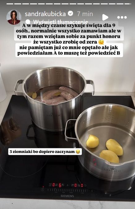 Sandra Kubicka gotuje dla swoich gości 