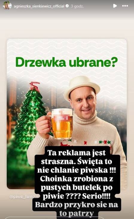 Agnieszka Sienkiewicz krytykuje Adama Woronowicza 