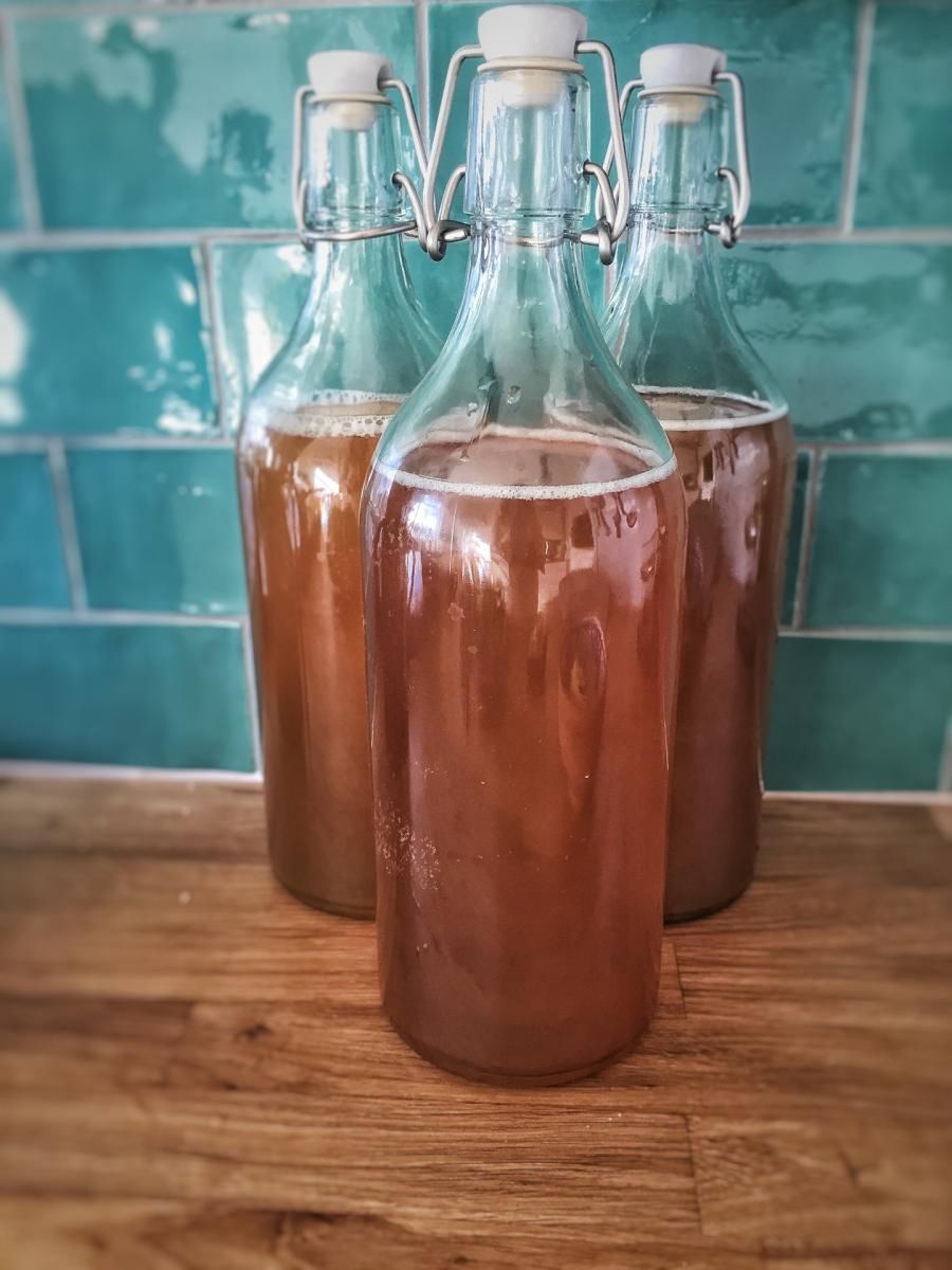 Kombucha powstaje na bazie herbaty, cukru i SCOBY