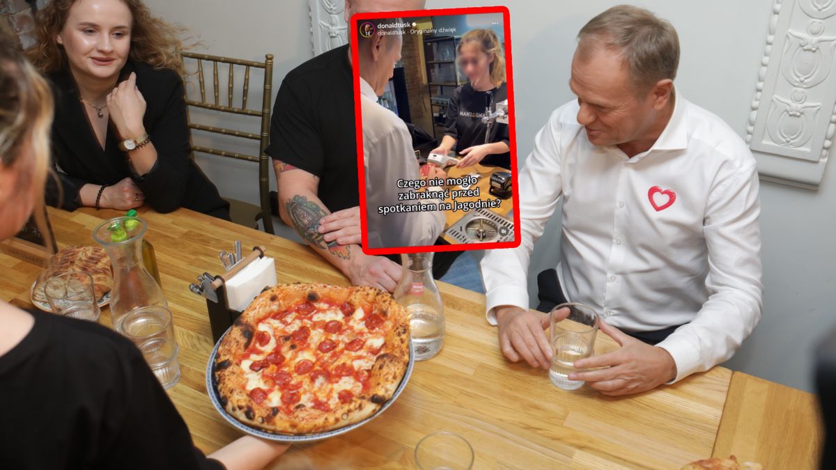 Donald Tusk wybrał się na pizzę i pokazał dane swojej karty