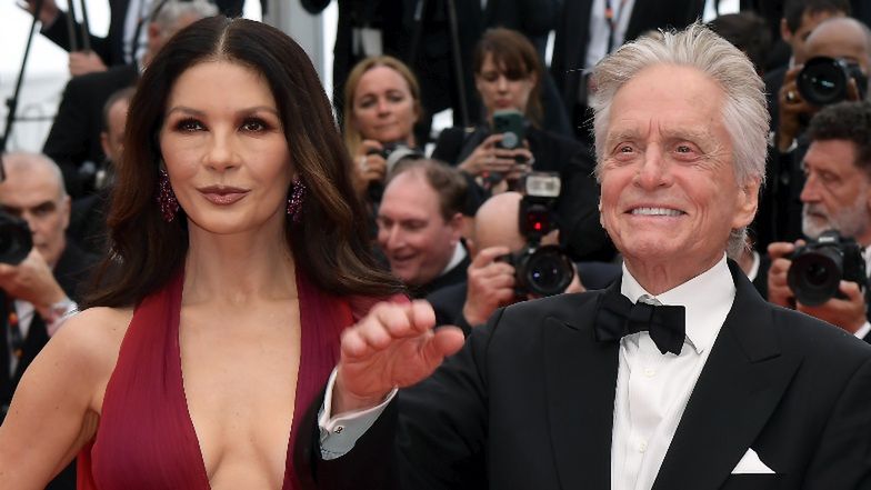 Catherine Zeta-Jones i Michael Douglas z córką w Cannes