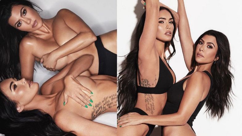 Kourtney Kardashian i Megan Fox pozują w zmysłowej bieliźnie