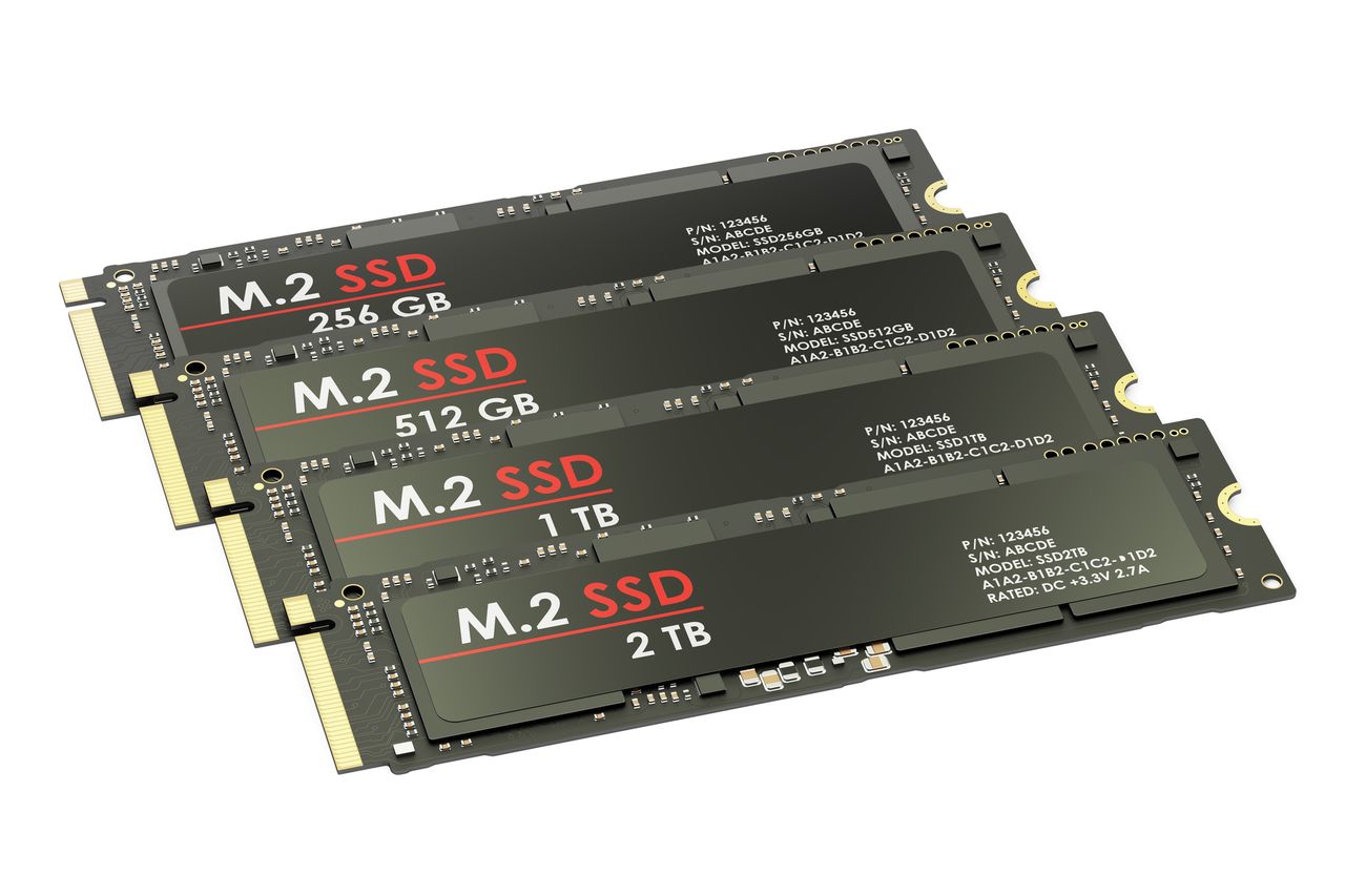 Grupa dysków M.2 SSD z depositphotos