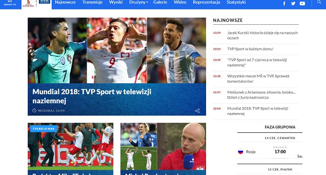 Rusza Mundial2018.tvp.pl - portal mundialowy TVP z wywiadami, newsami i transmisją meczów