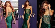 OLŚNIEWAJĄCA Zendaya błyszczy w butelkowozielonej sukni Very Wang na gali Emmy. Piękna? (ZDJĘCIA)