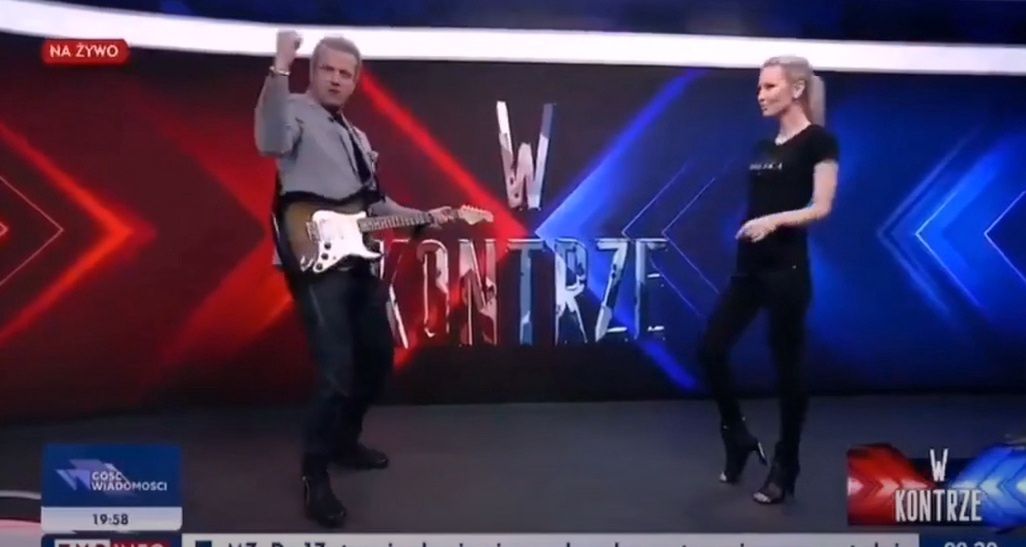 Jarosław Jakimowicz i Magdalena Ogórek w TVP Info (screen)