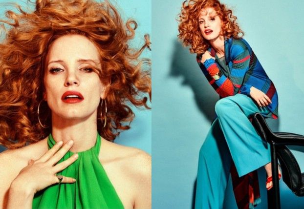 Jessica Chastain na okładce "The Edit"