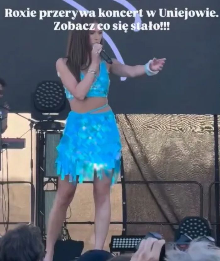 Niebezpieczna sytuacja na koncercie Roksany Węgiel